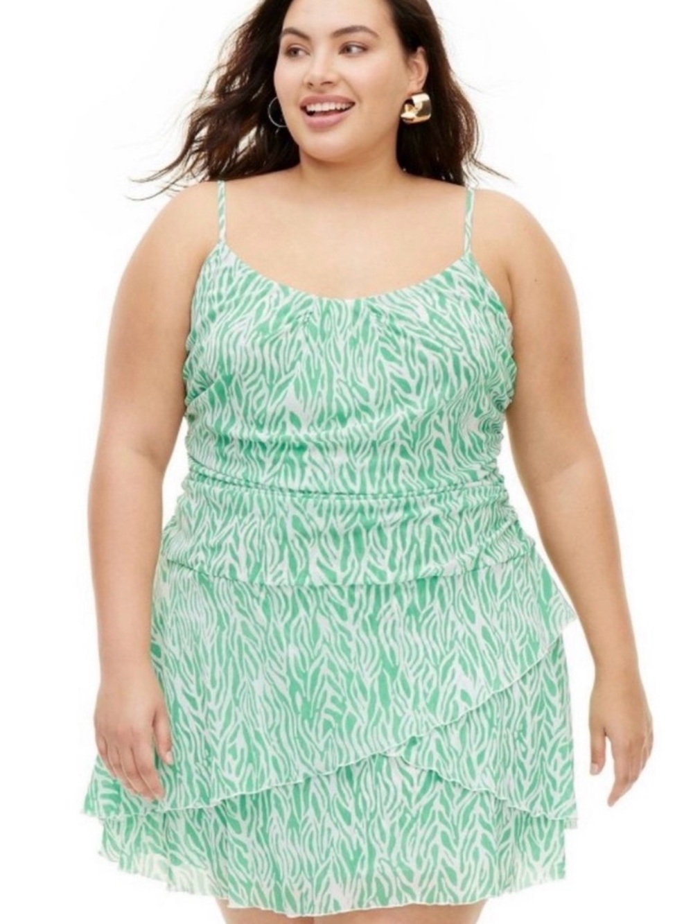DVF for Target Strappy Mesh Sea Twig Mini Dress